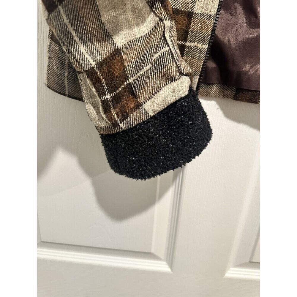 Esprit brown plaid zipper jacket size small - Picture 6 of 15